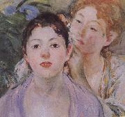 Berthe Morisot Detail of Embroider oil painting